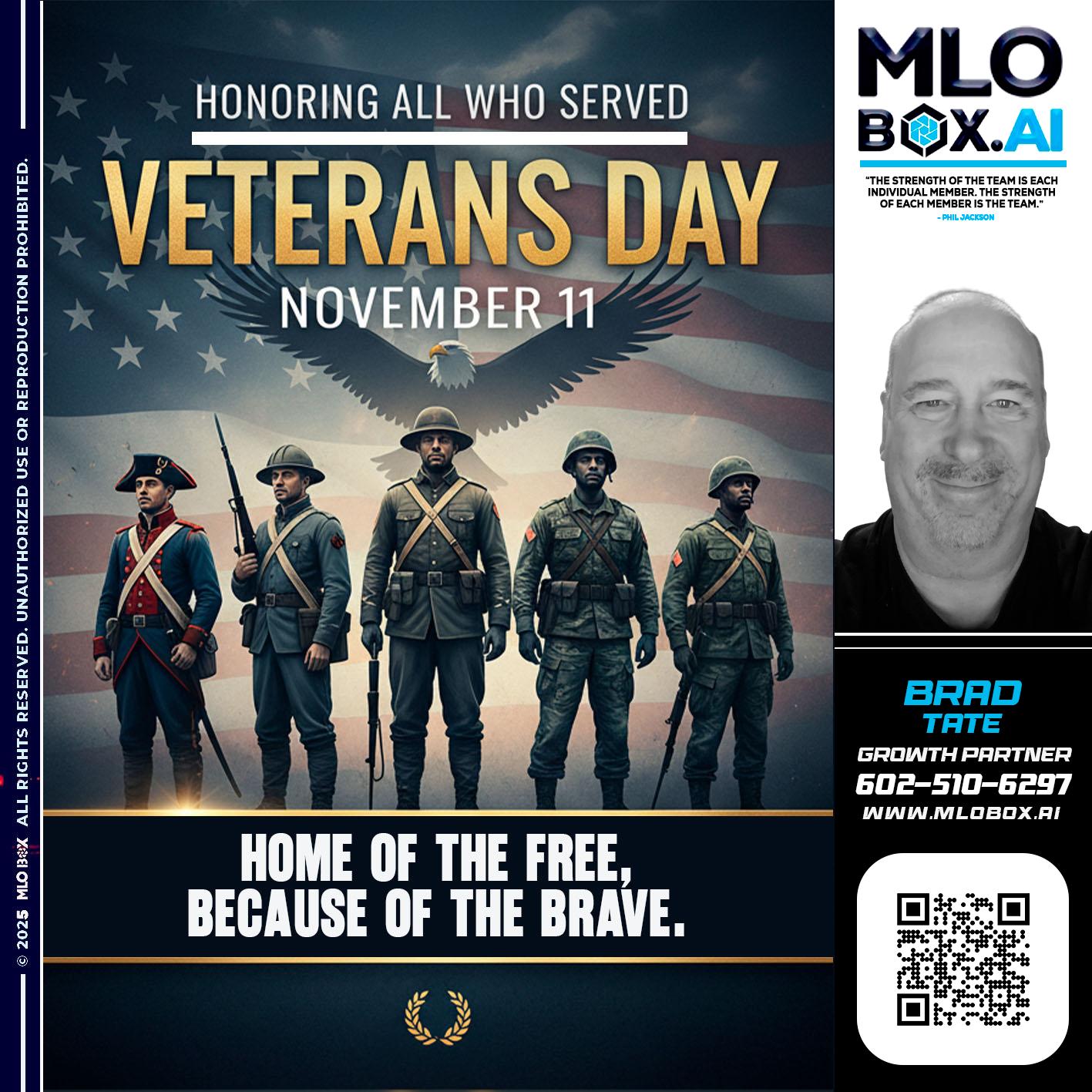 VETERANS DAY - Brad Tate -Loan Officer