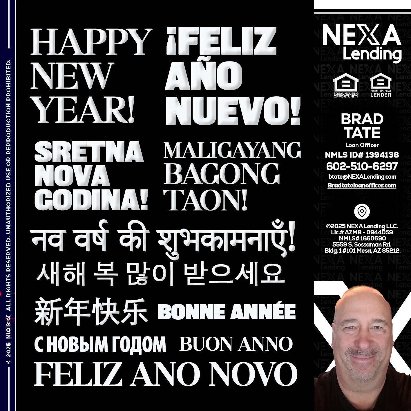 HAPPY NEW YEAR - Brad Tate -Loan Officer