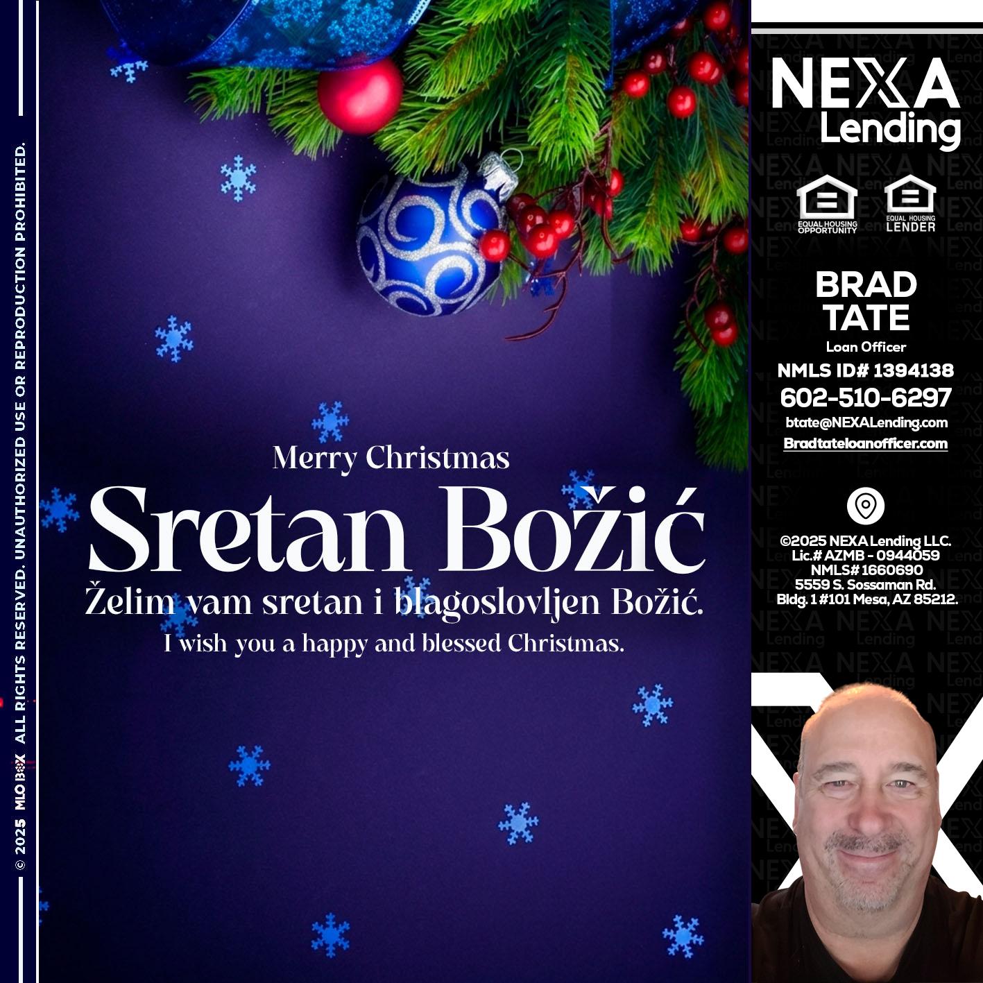 Sretan Božić - Brad Tate -Loan Officer