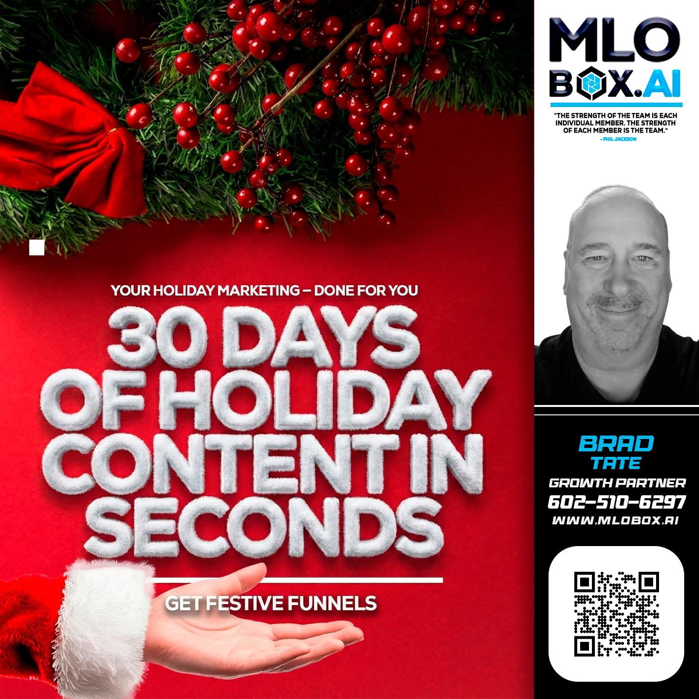 30 DAYS - Brad Tate -Loan Officer