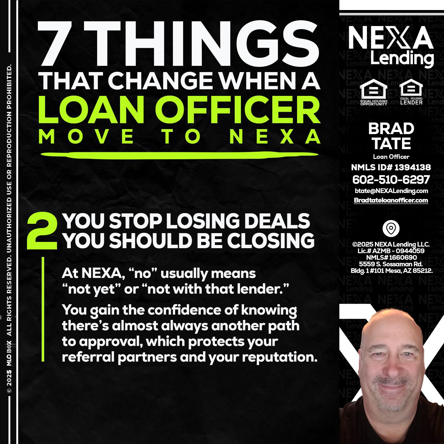 7 THINGS (2) - Brad Tate -Loan Officer