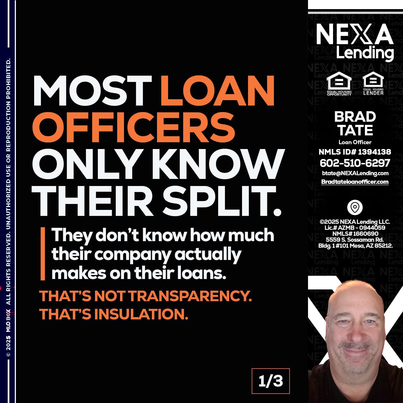 1 OF 3 - Brad Tate -Loan Officer