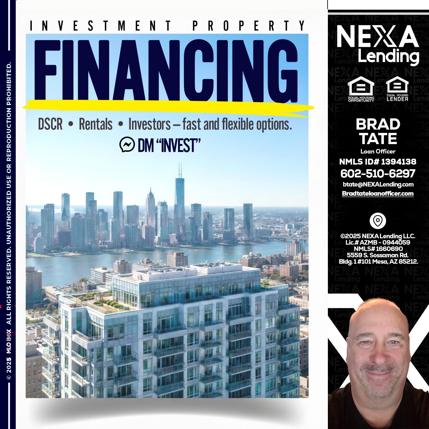 FINANCING - Brad Tate -Loan Officer