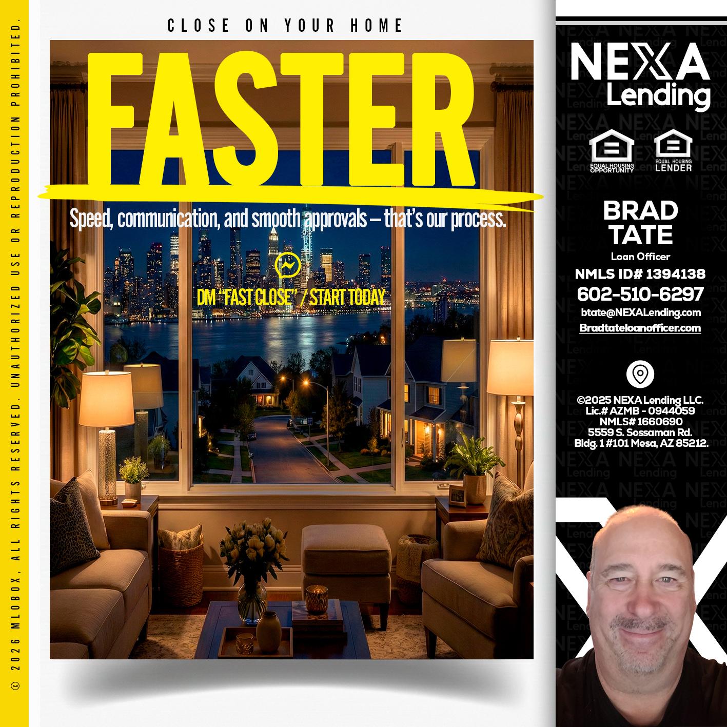 FASTER - Brad Tate -Loan Officer