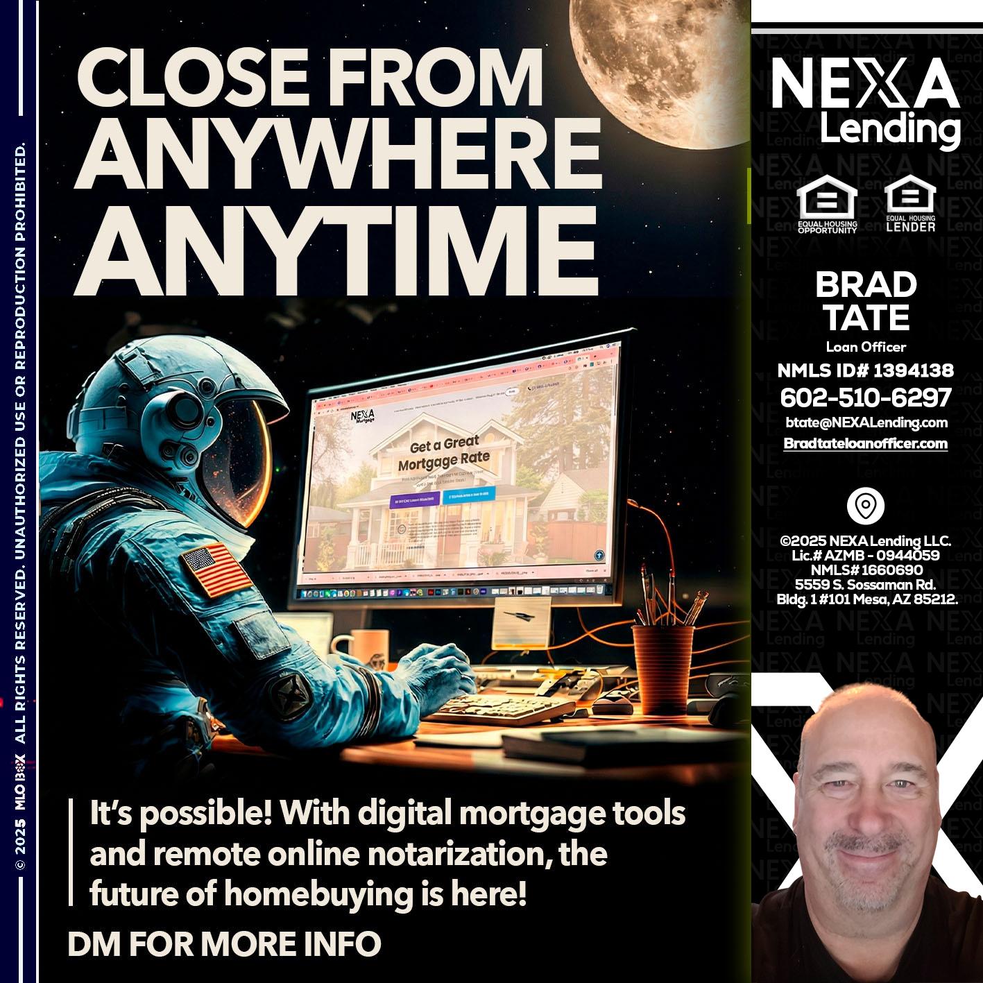 close from - Brad Tate -Loan Officer