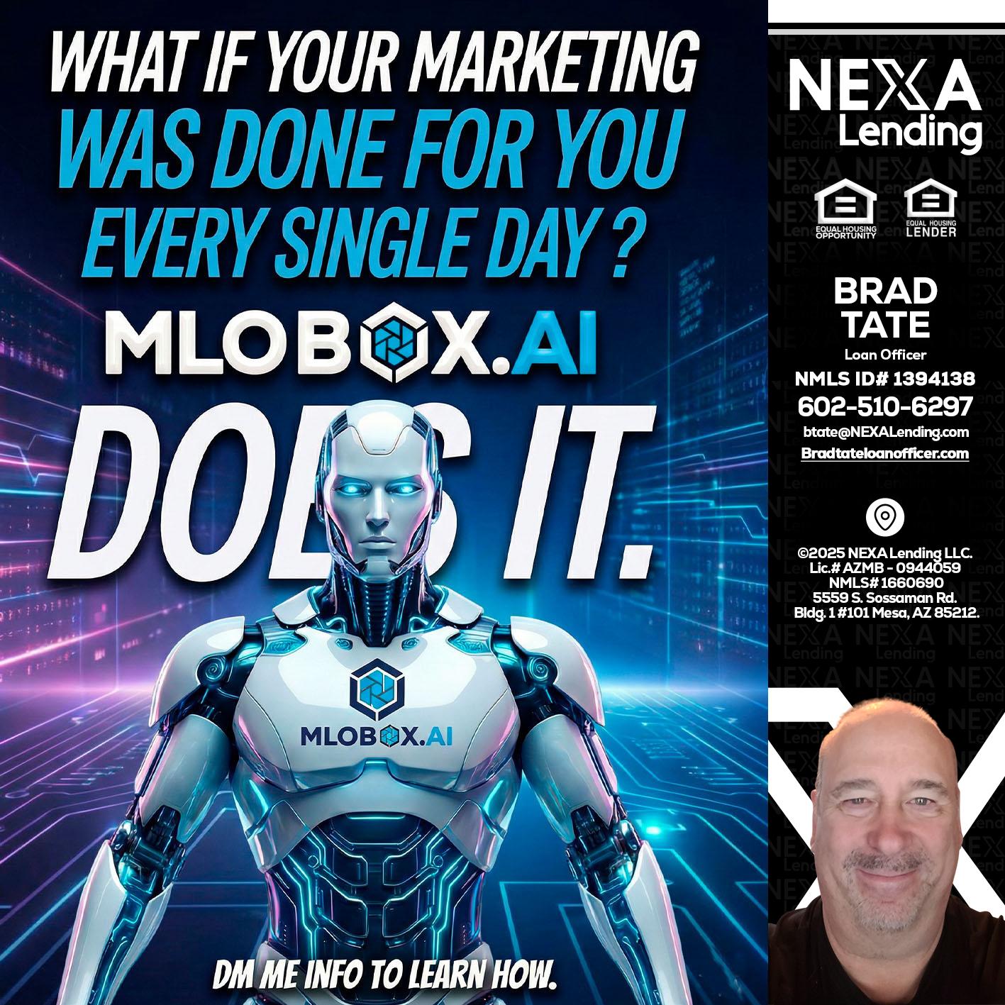 DOES IT - Brad Tate -Loan Officer