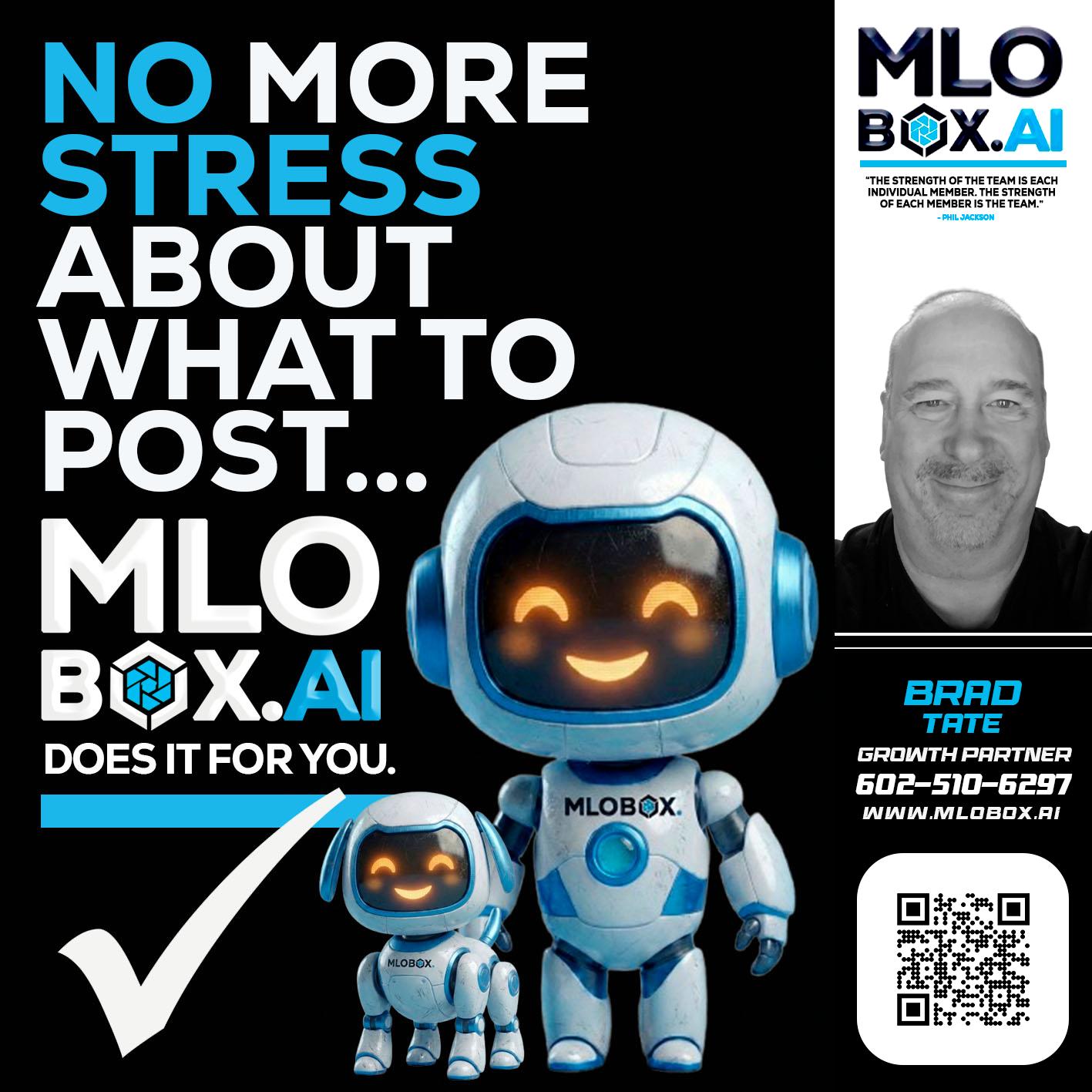 NO MORE STRESS - Brad Tate -Loan Officer