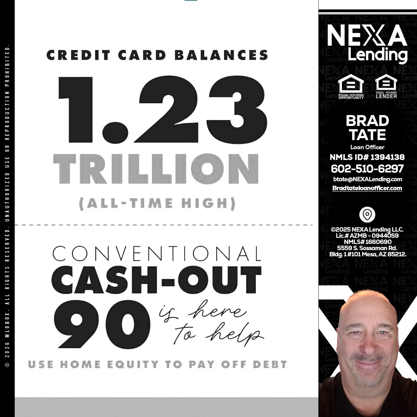 CREDIT CARD BALANCE - Brad Tate -Loan Officer