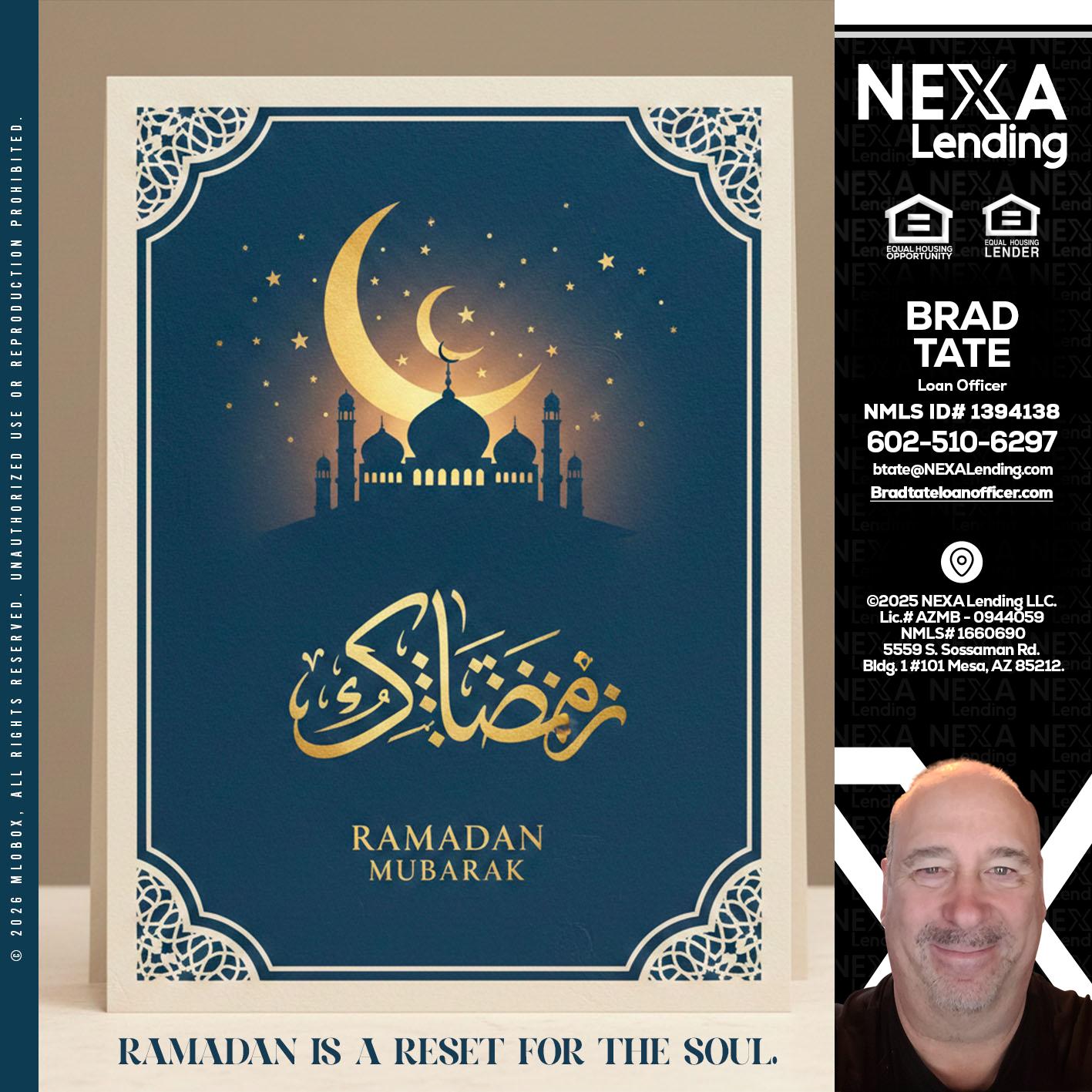 HAPPY RAMADAN - Brad Tate -Loan Officer