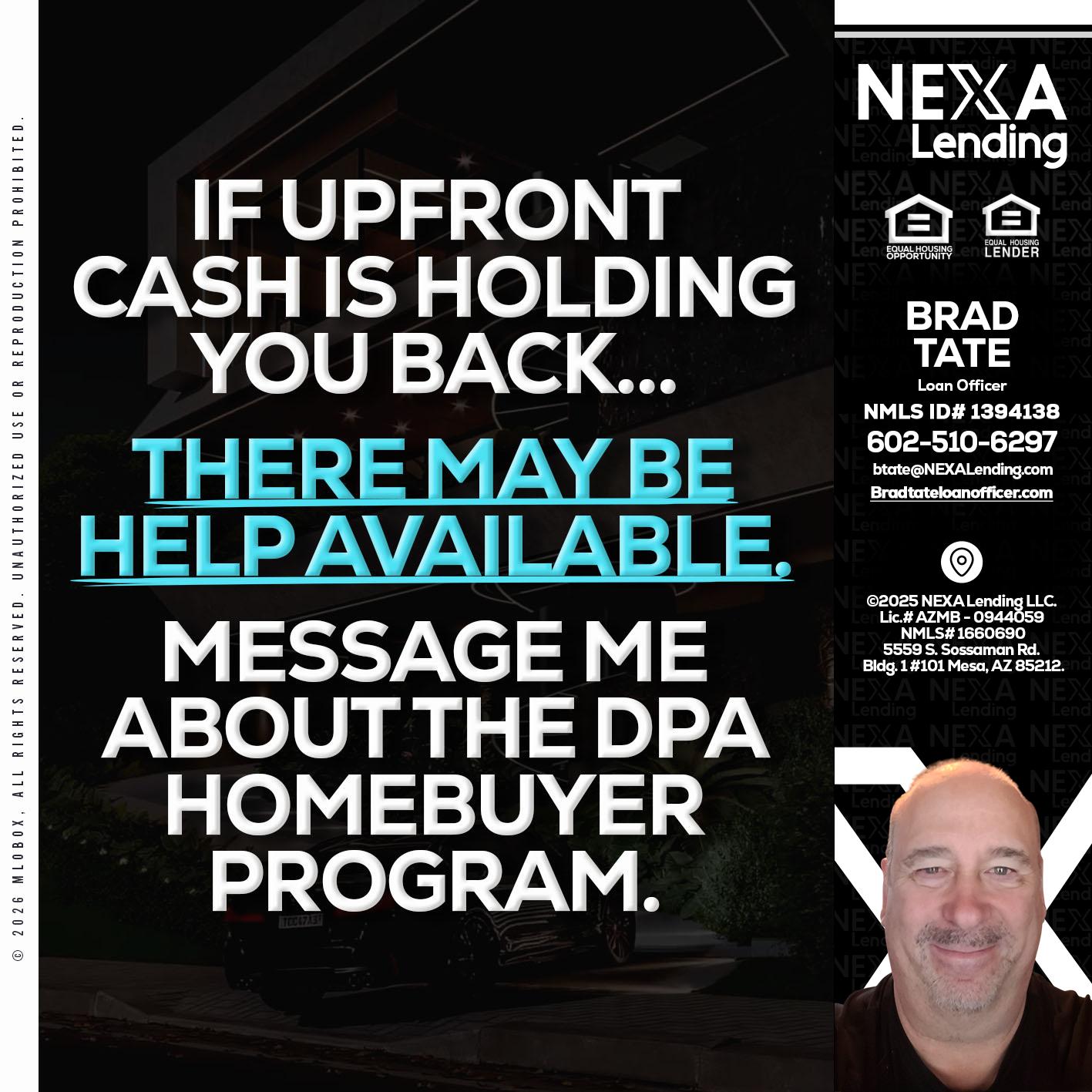 IF UPFRONT - Brad Tate -Loan Officer