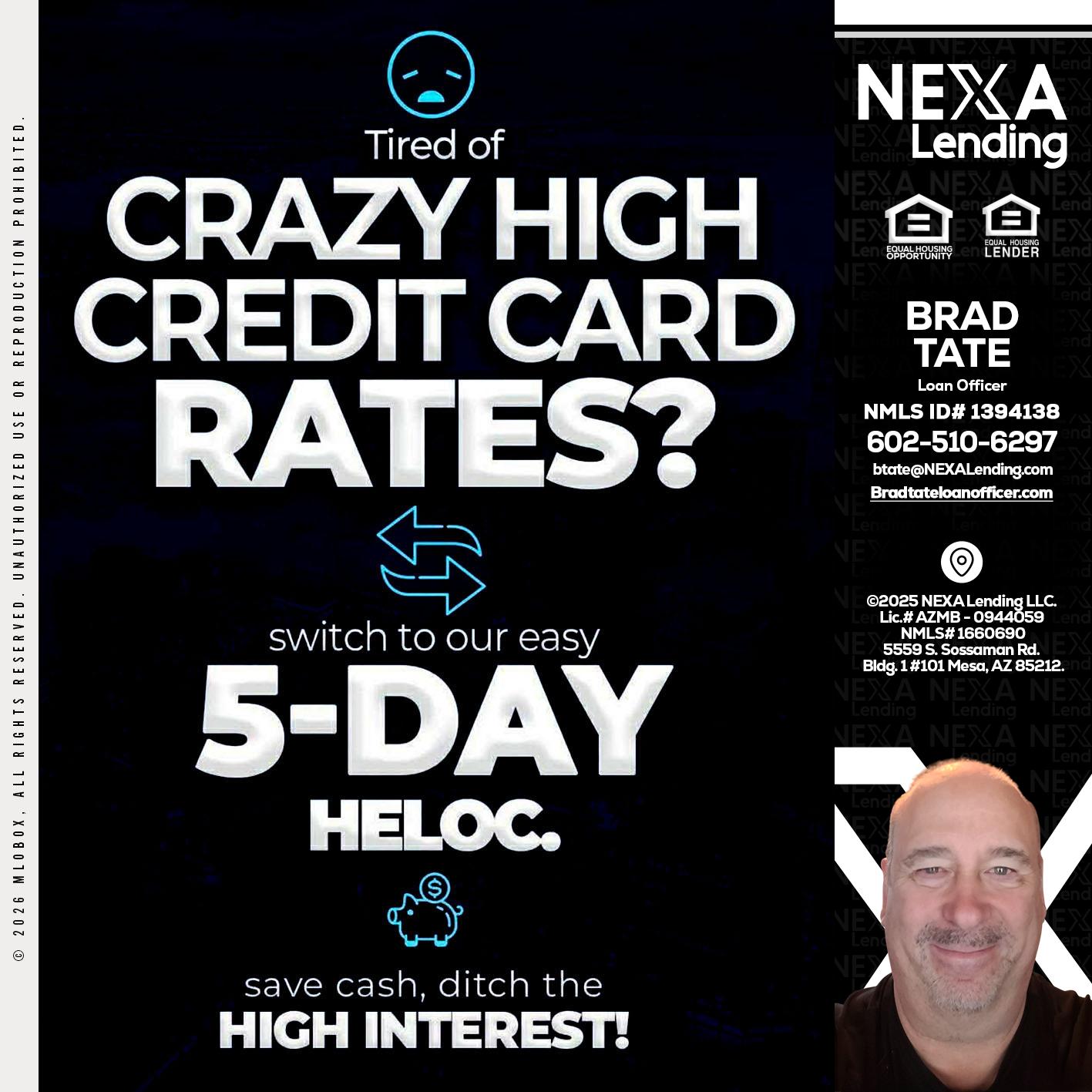 CRAZY HIGH - Brad Tate -Loan Officer