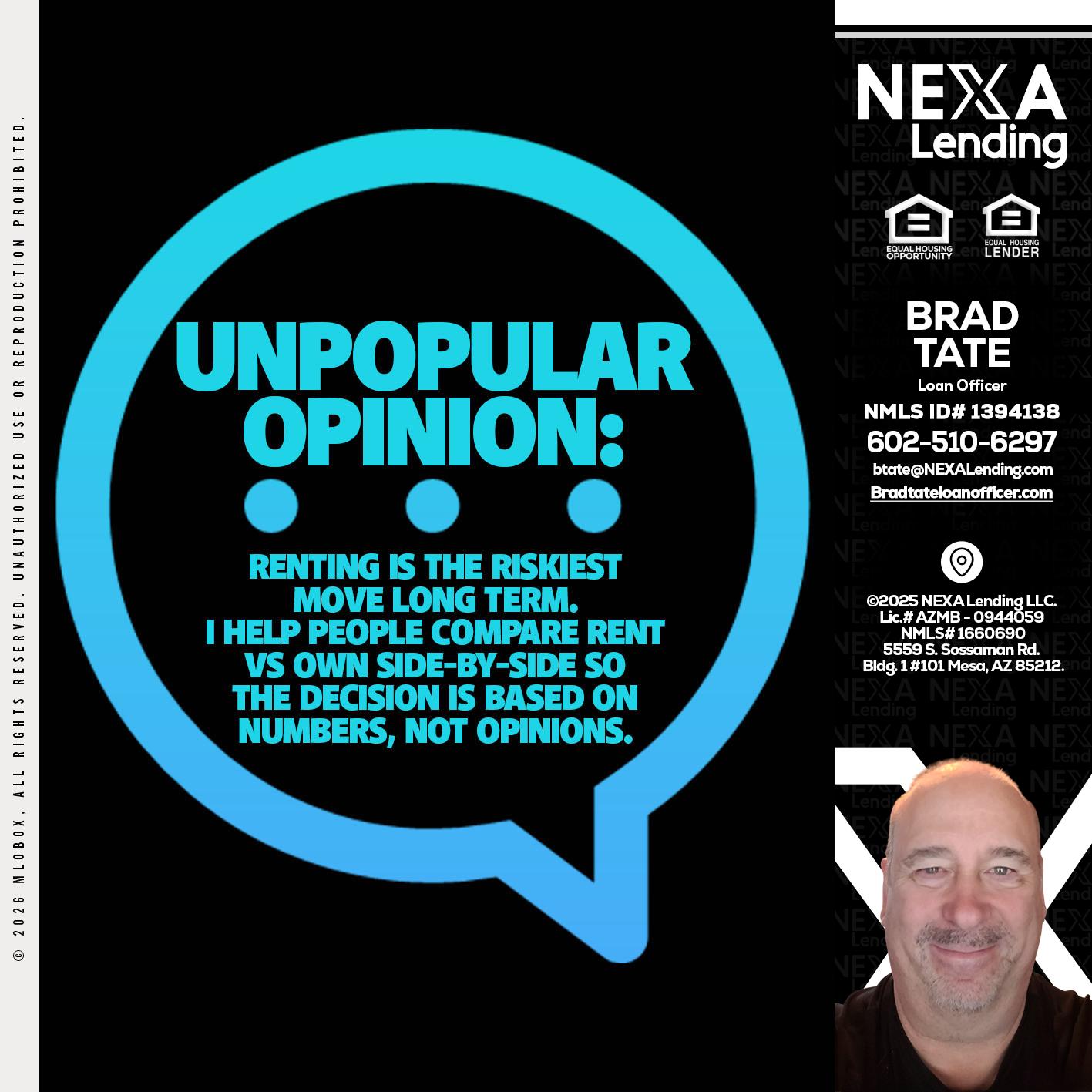 unpopular opinion - Brad Tate -Loan Officer