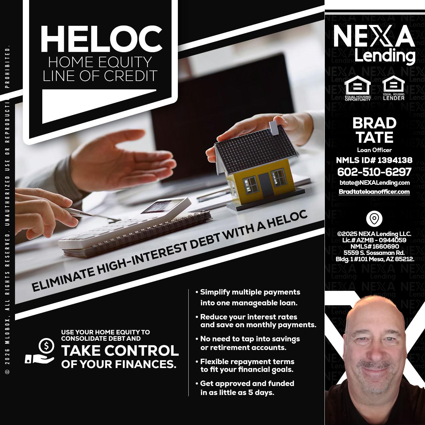 HELOC - Brad Tate -Loan Officer