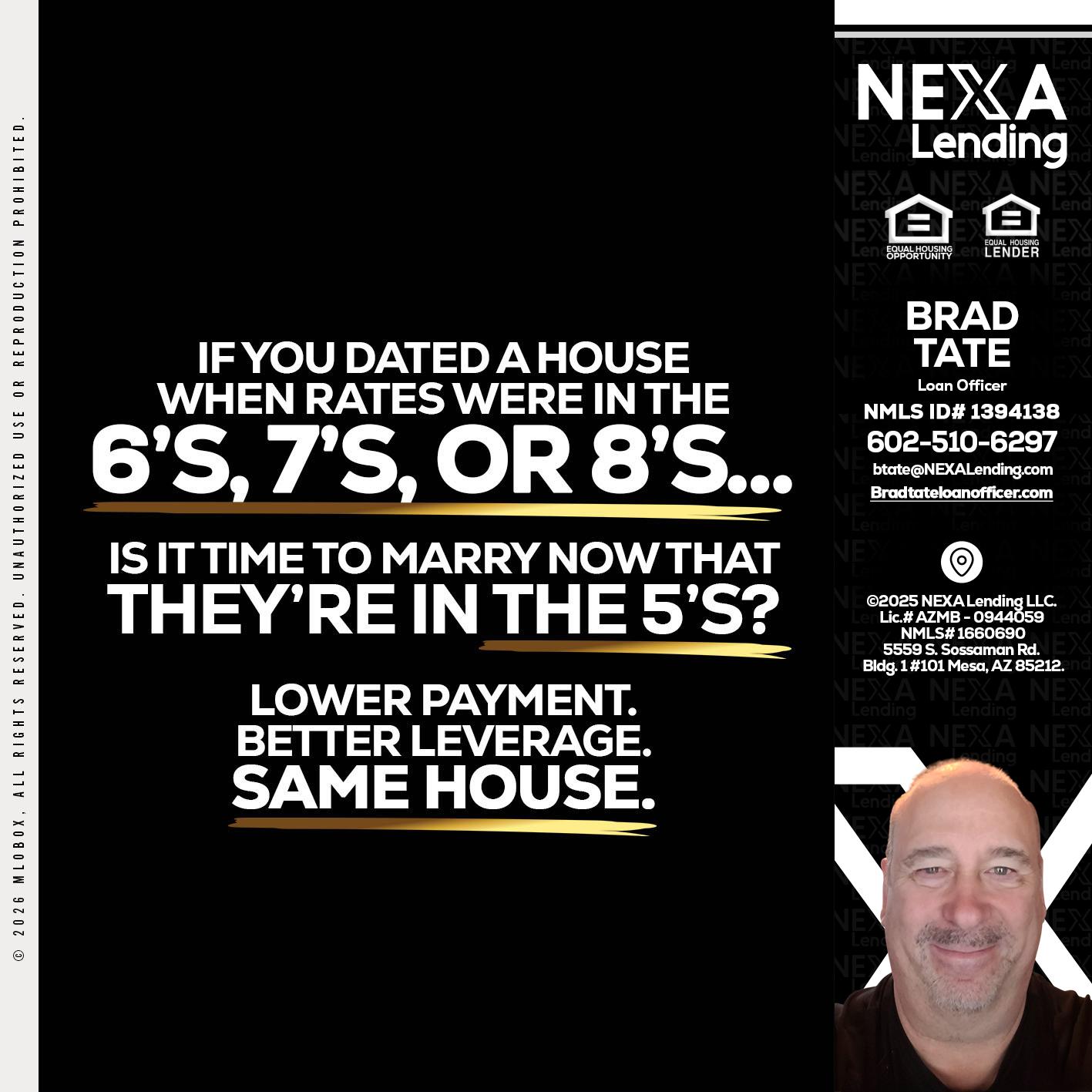 if you dated a house - Brad Tate -Loan Officer
