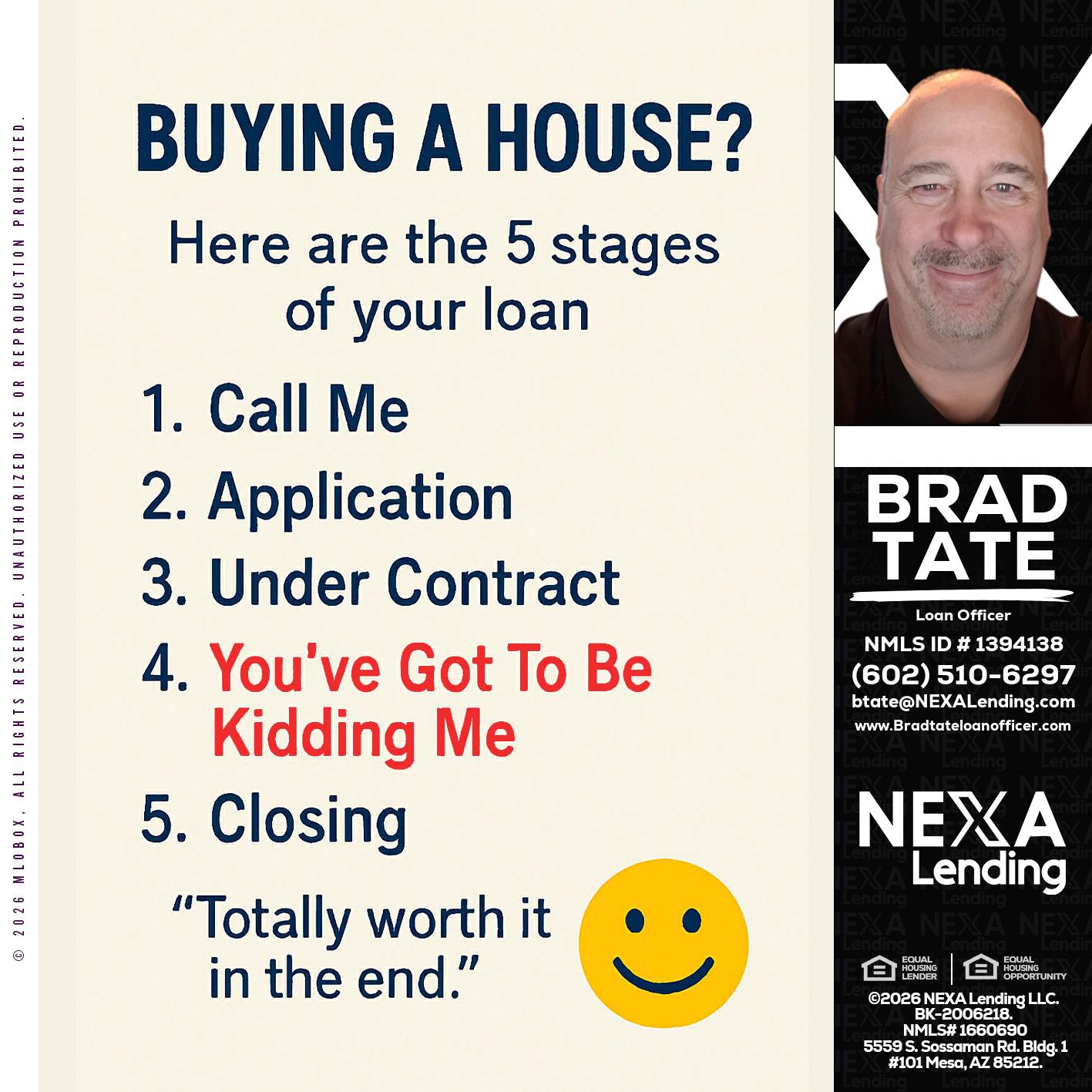 BUYING A HOUSE - Brad Tate -Loan Officer
