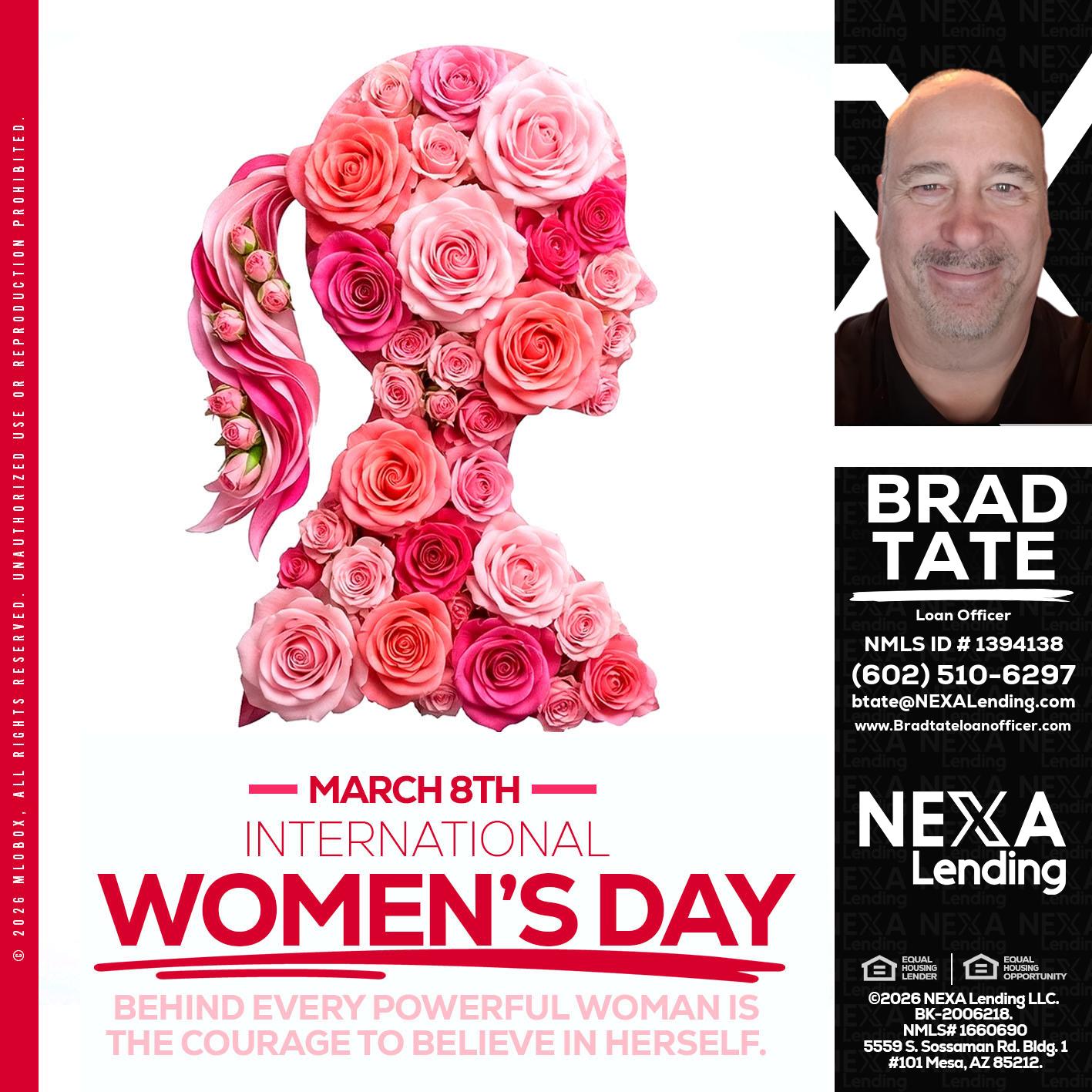 MARCH 8TH - Brad Tate -Loan Officer