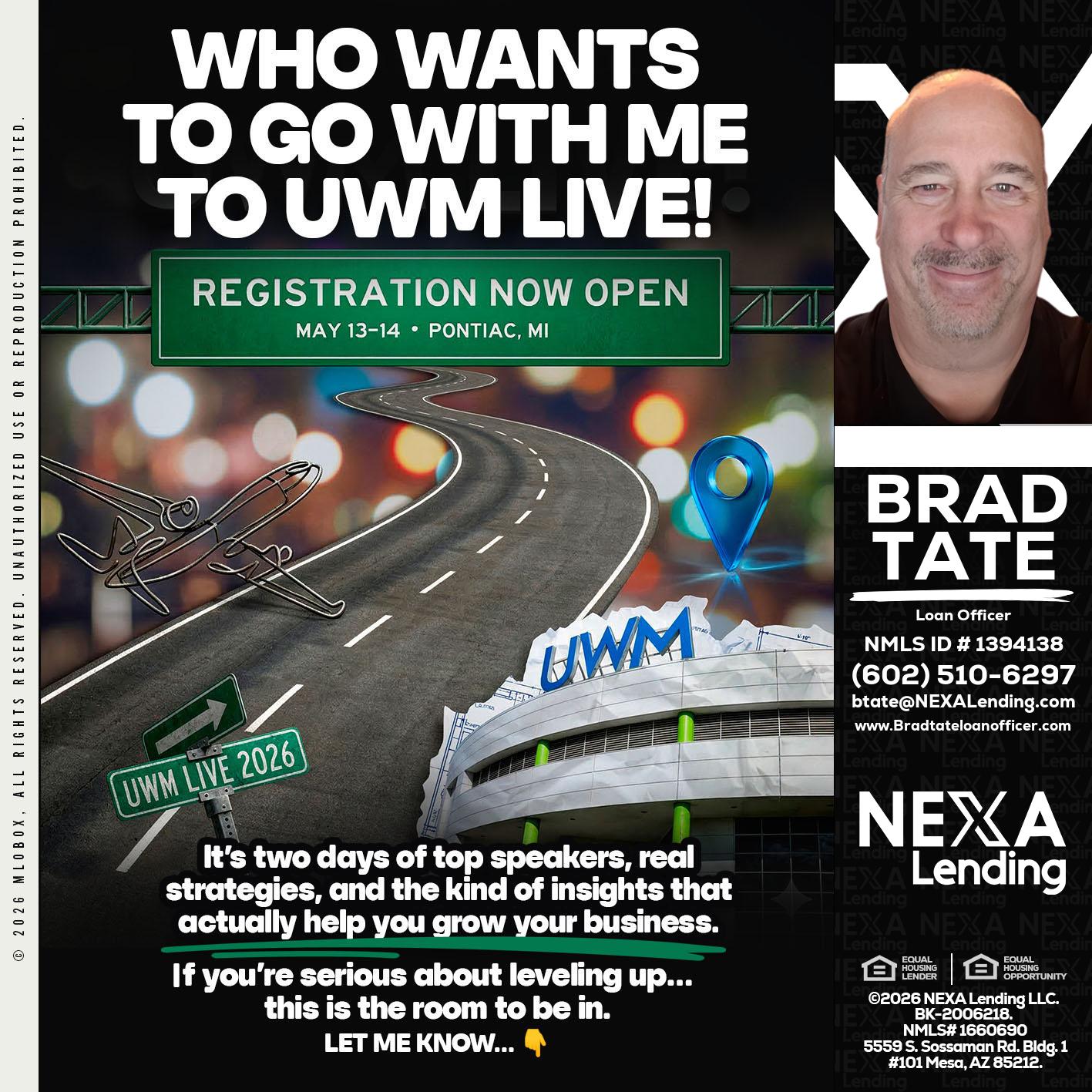 WHO WANTS - Brad Tate -Loan Officer