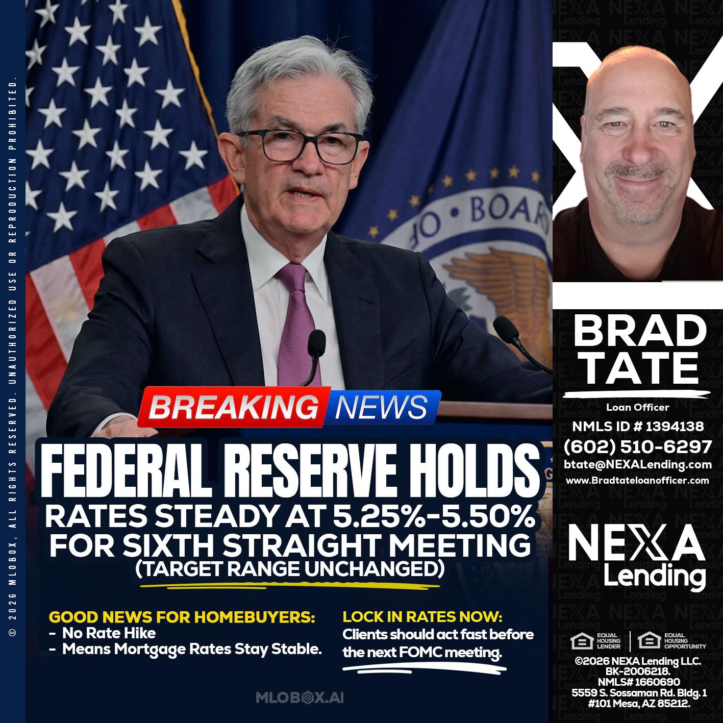 federal reserve - Brad Tate -Loan Officer