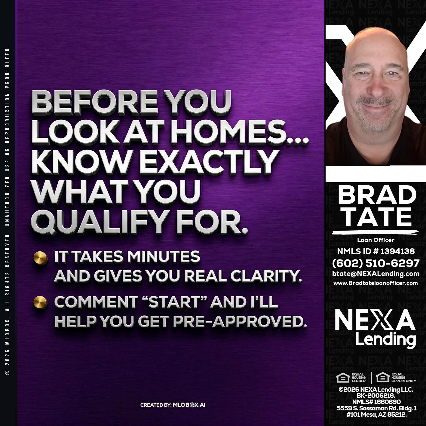 BEFORE YOU - Brad Tate -Loan Officer
