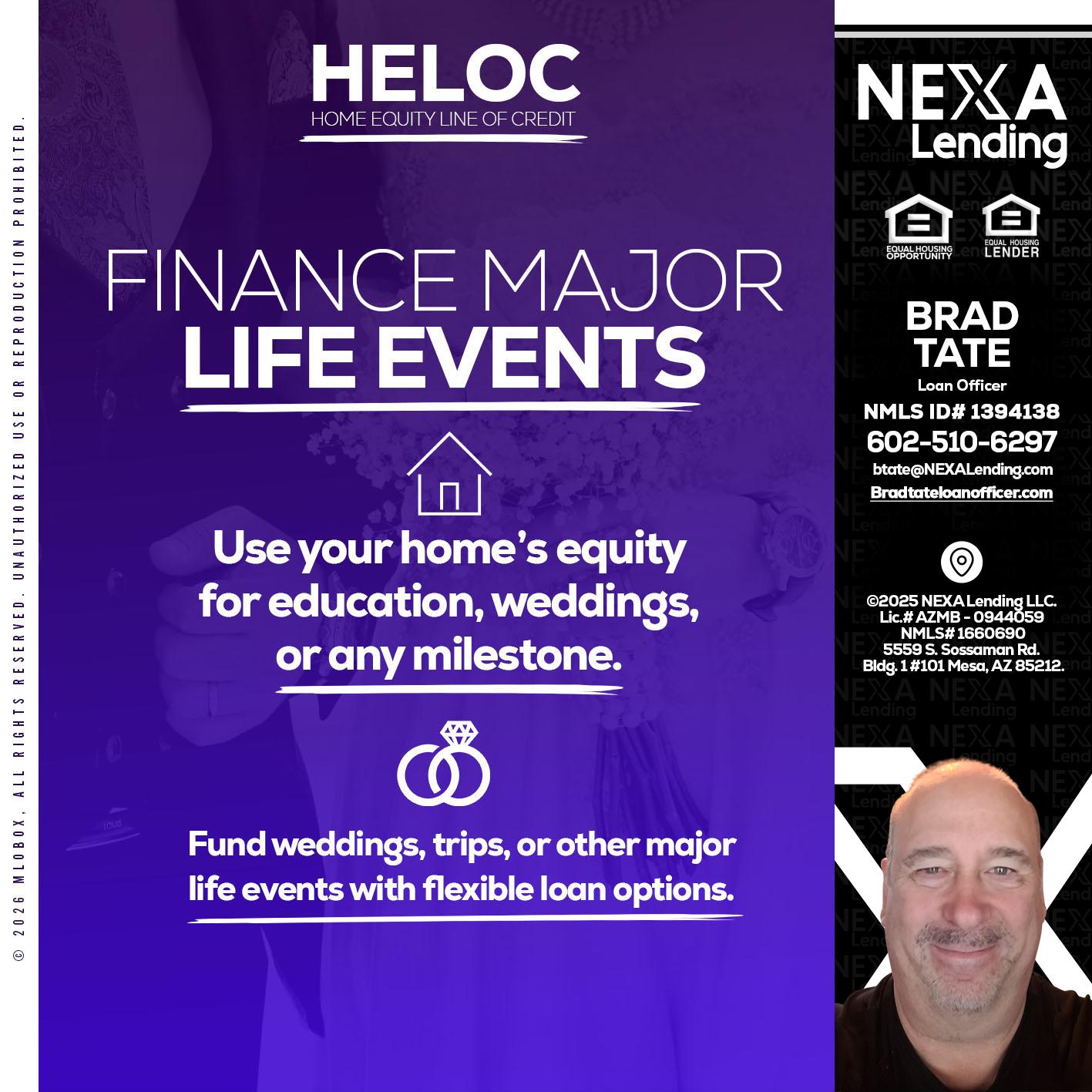 HELOC - Brad Tate -Loan Officer