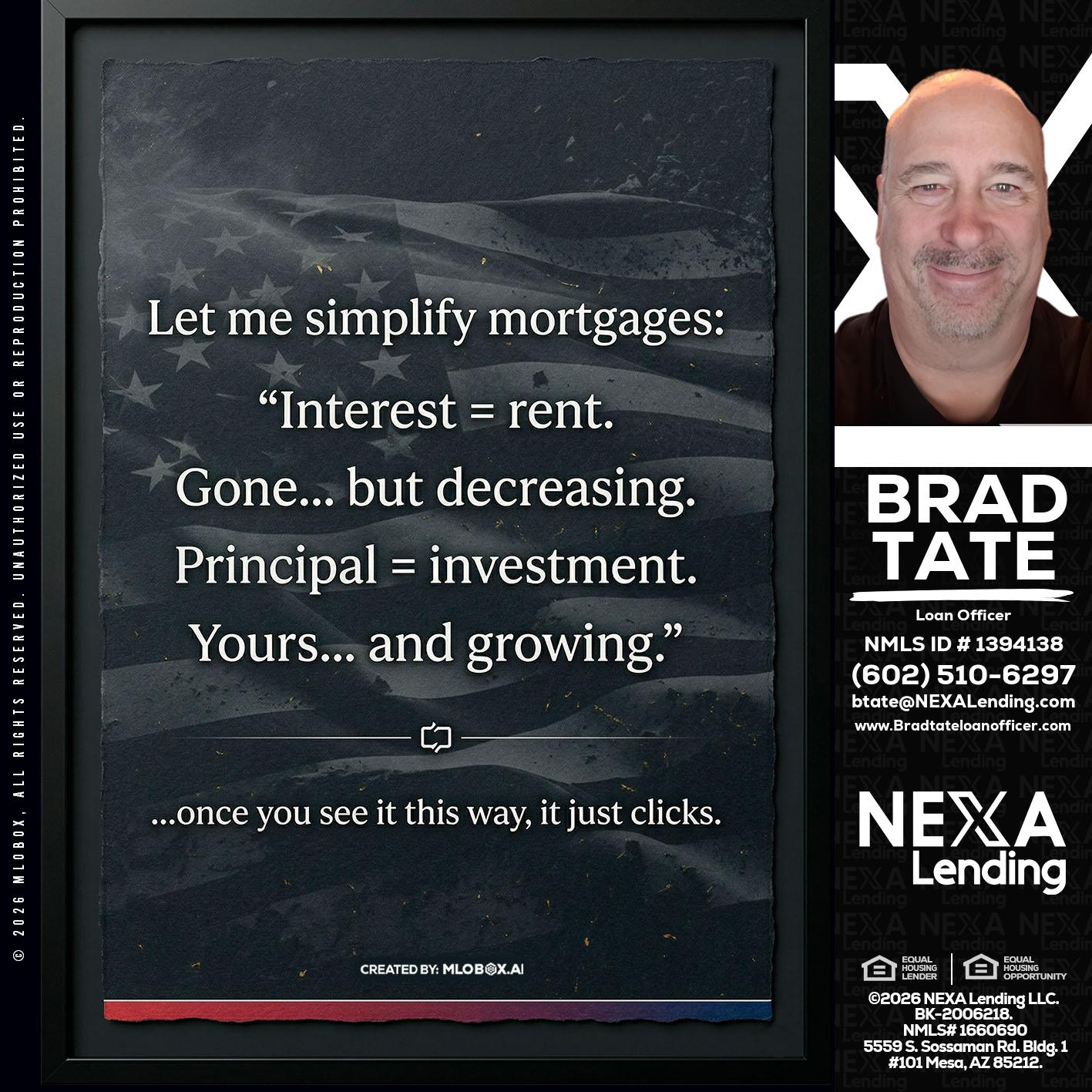 LET ME SIMPLIFY - Brad Tate -Loan Officer