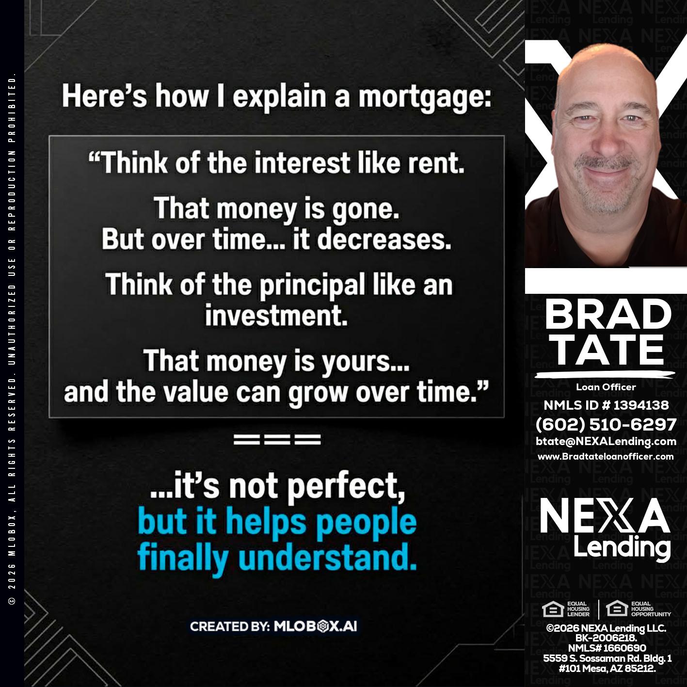 HERES NOW - Brad Tate -Loan Officer