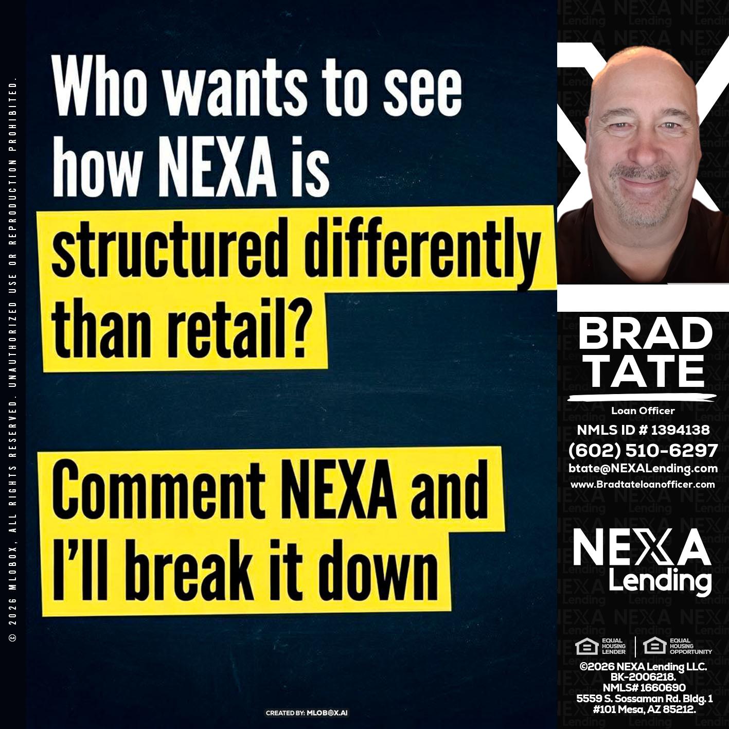 who want to see - Brad Tate -Loan Officer