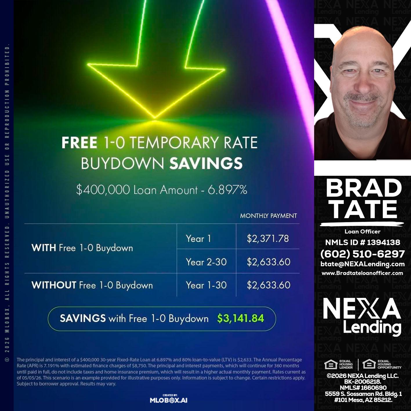 BUYDOWN - Brad Tate -Loan Officer