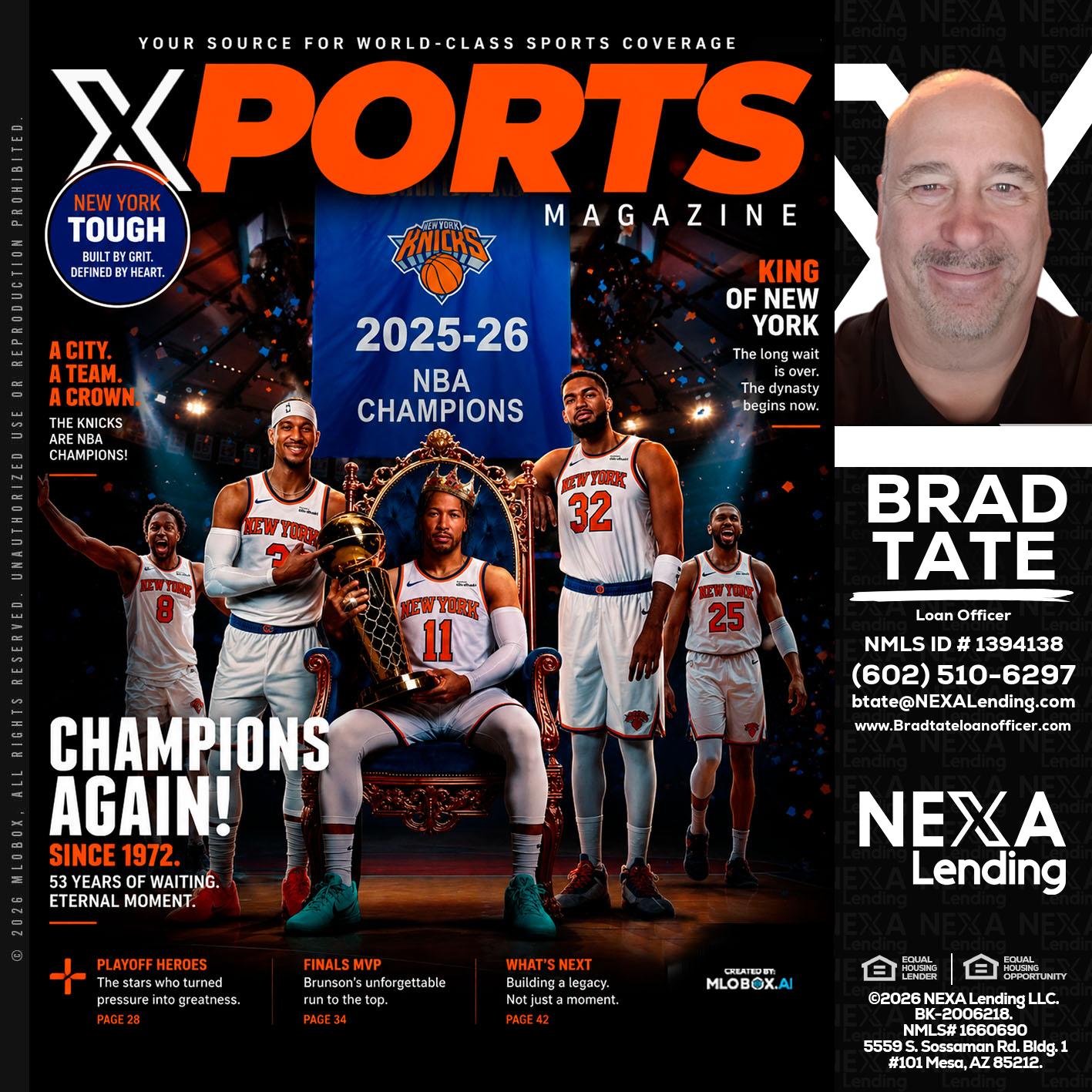 XPORTS MAGAZINE - Brad Tate -Loan Officer
