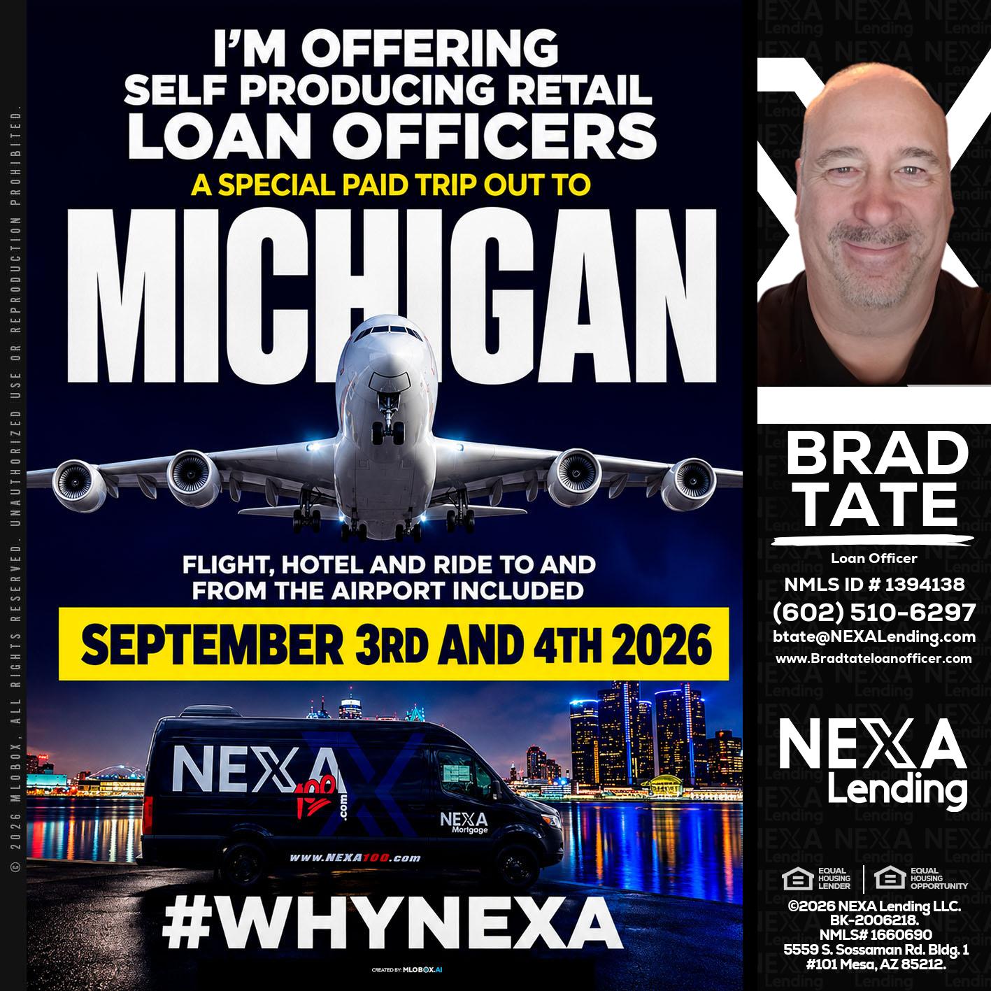 MICHIGAN - Brad Tate -Loan Officer